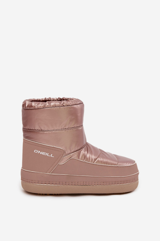 Rosa Schneestiefel aus Kunstleder und Synthetik
