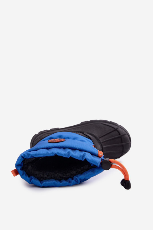 Blaue Schneestiefel mit Reißverschluss