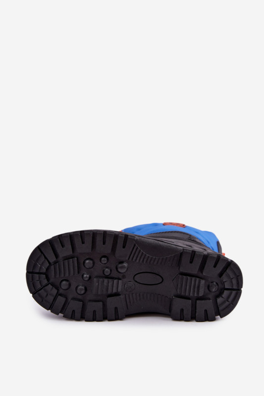 Blaue Schneestiefel mit Reißverschluss