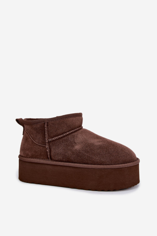 Snowboots aus echtem Wildleder in Braun