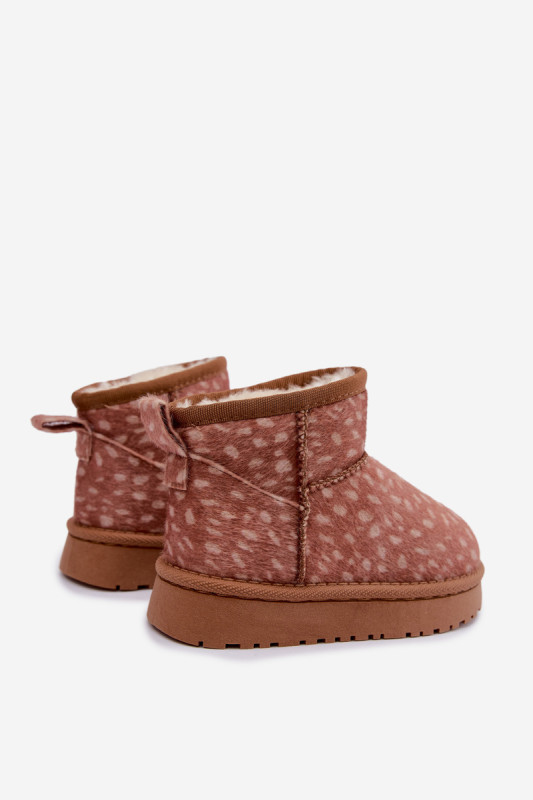 Braune Schneestiefel mit warmem Futter