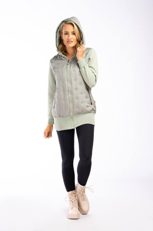 Sweatjacke mit gepunktetem Muster SPORTY Dunkelblau