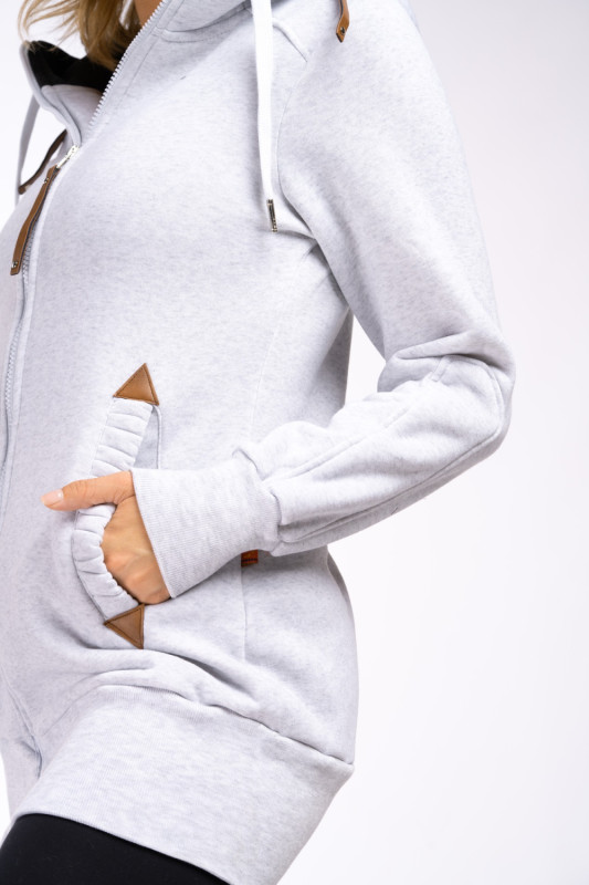 Verlängertes, warmes Sweatshirt Schwarz