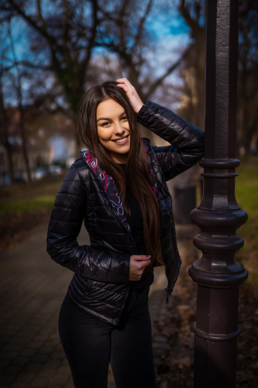 Leichtsteppjacke mit Kapuze rosa