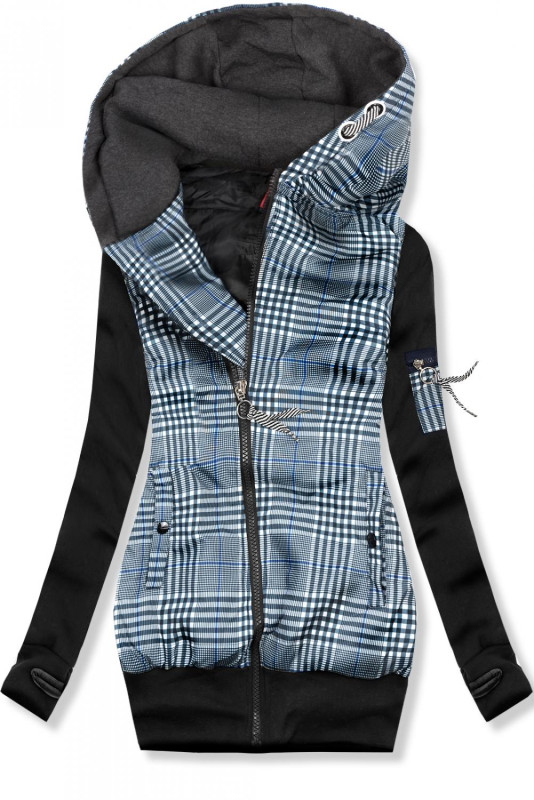 Jacke im Hybrid-Look schwarz