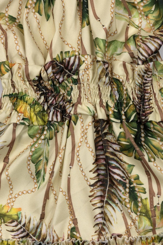 Kleid Serena beige-gelb/O'la Voga