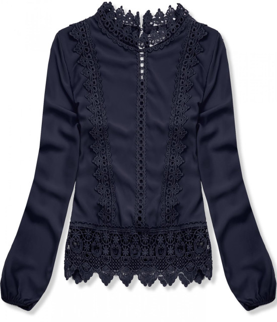 Spitzentop blau