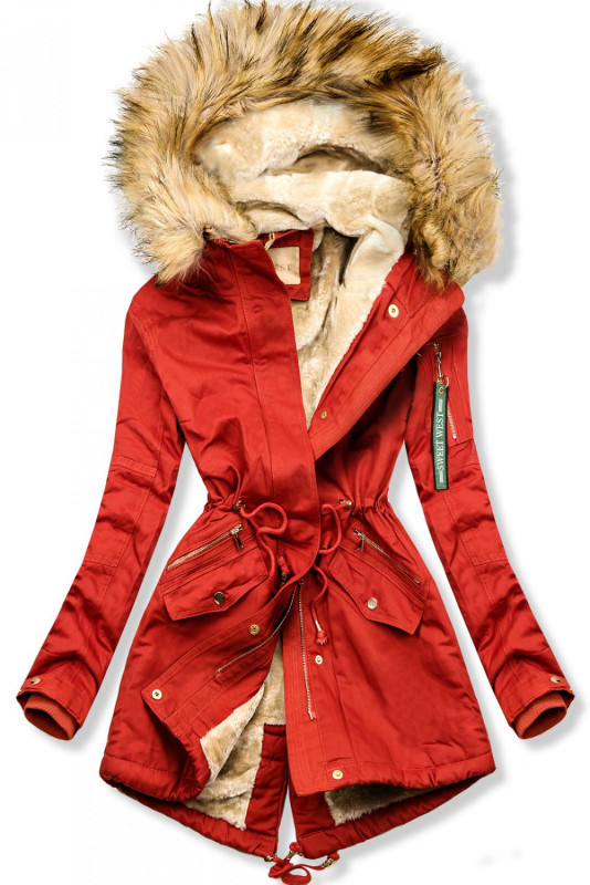 Parka in langer Form orange