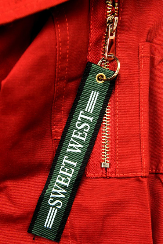 Parka in langer Form orange