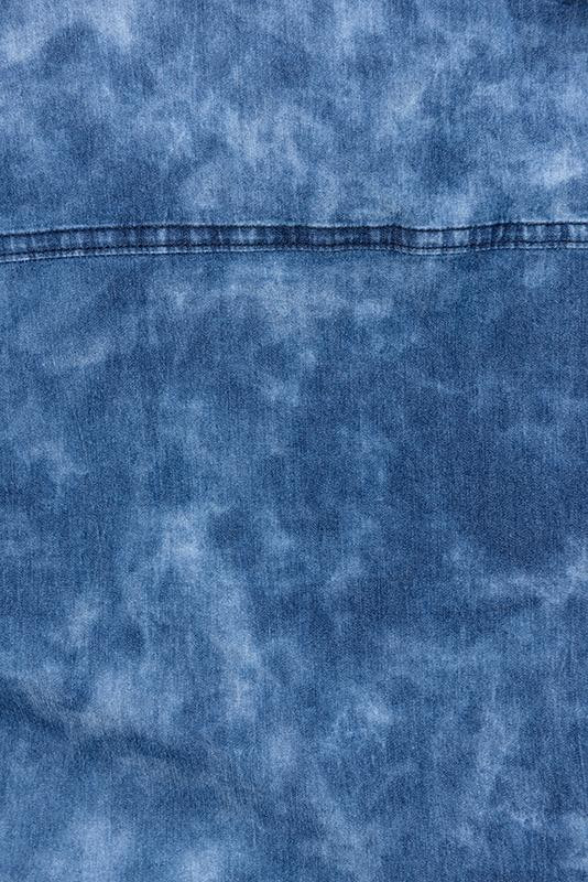 Jeansbluse mit Perlen Plus Size