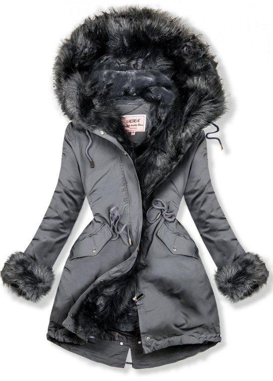 Wintermantel Parka dunkelgrau