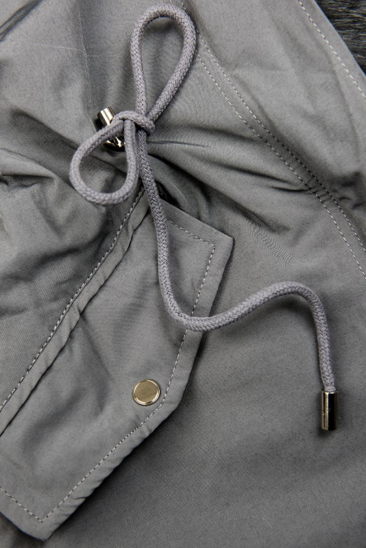 Wintermantel Parka dunkelgrau