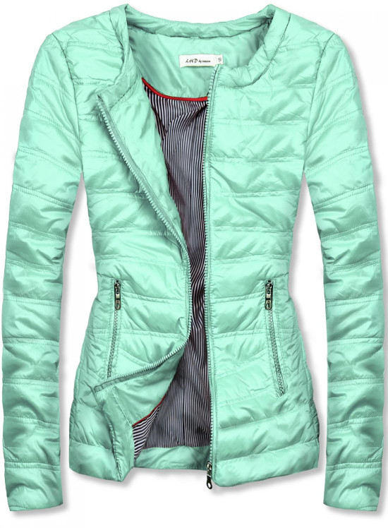 Kurze Steppjacke mintgrün