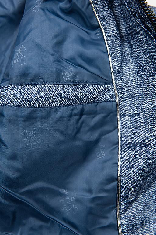 Melierte Frühlingsjacke hellblau