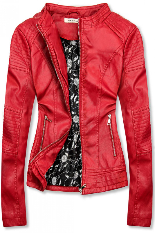 Basic-Kunstlederjacke rot
