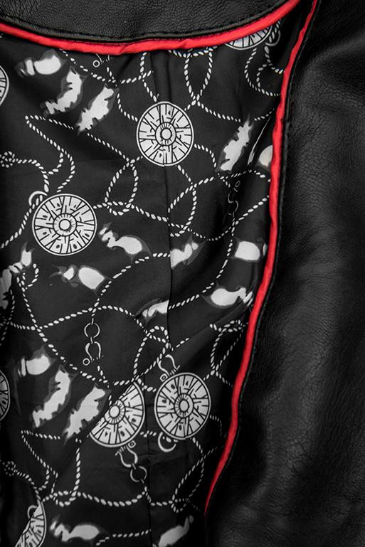 Kunstlederjacke in Schwarz