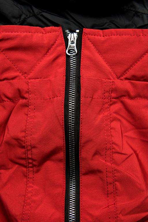 Frühlings-Wendejacke  rot/ schwarz