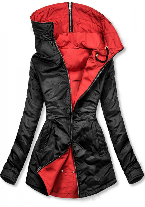 Frühlings-Wendejacke  rot/ schwarz