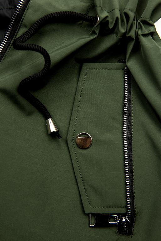 Frühlings-Wendejacke  khaki / schwarz