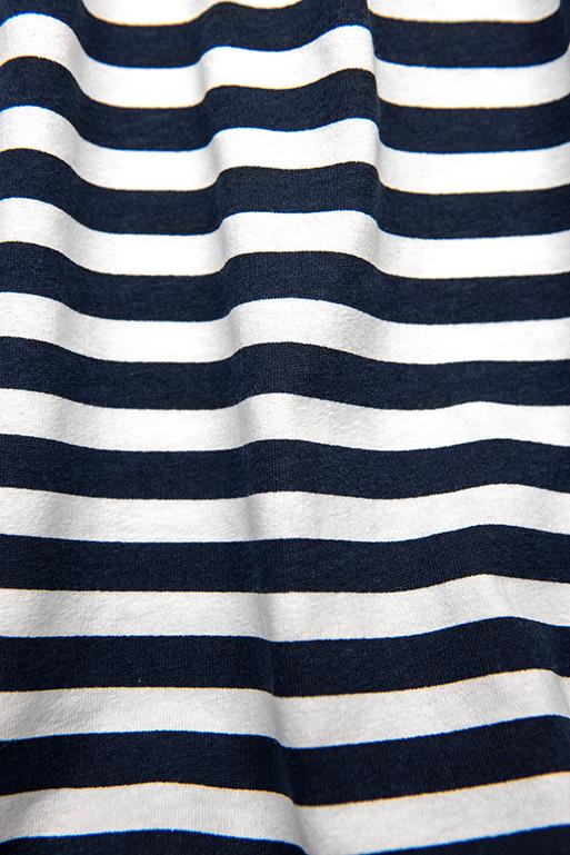 Sommerkleid mit Volants blau/weiß II.