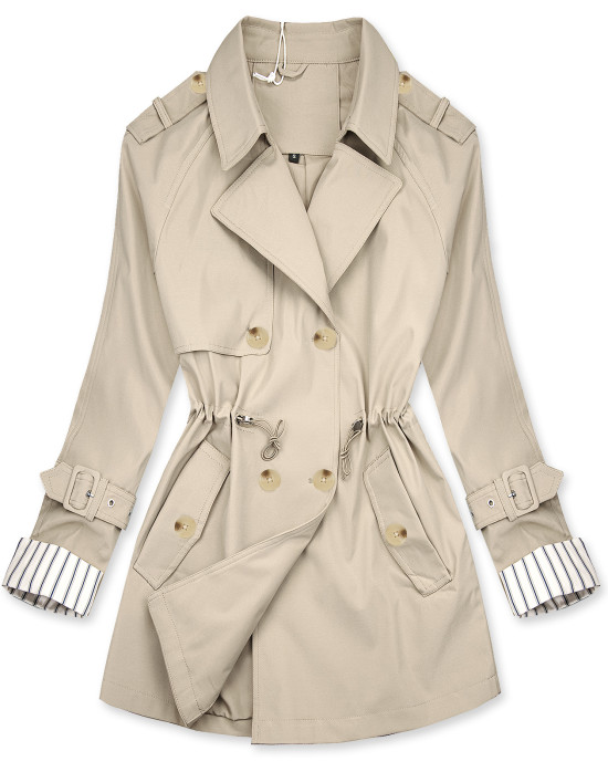 Ecru Trenchcoat mit Taillengürtel