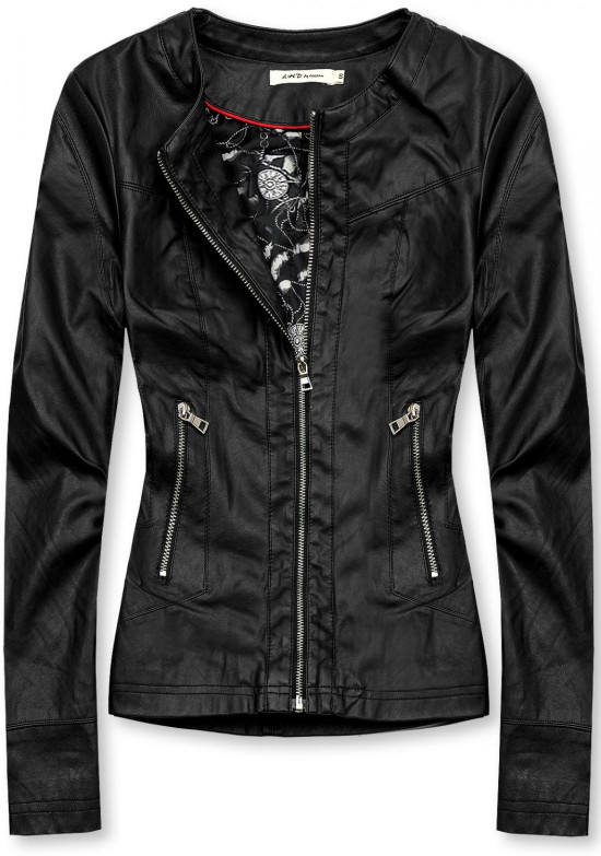 Kunstlederjacke schwarz