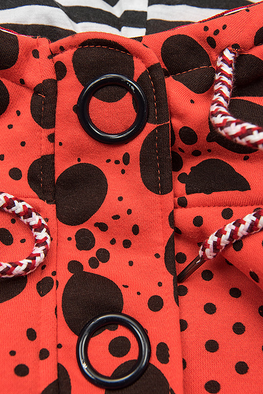 Verlängerte Sweatjacke mit Kapuze orange