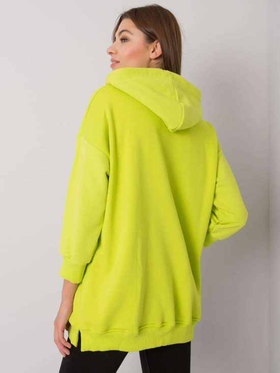 Limettenfarbene Baumwolljacke mit Taschen