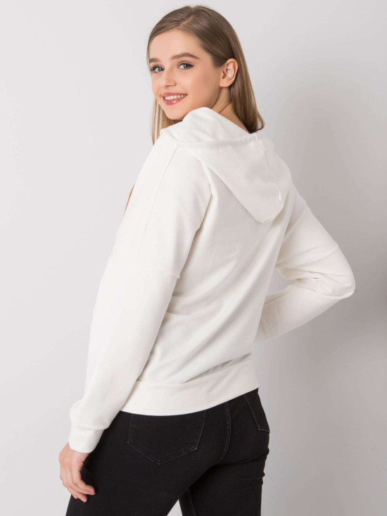 Ecru Reißverschluss Hoodie