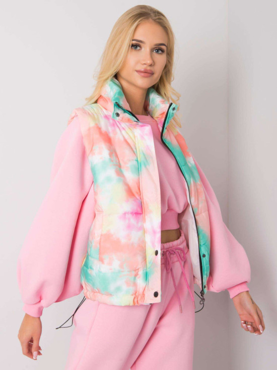 Grün-orange Weste ohne Kapuze