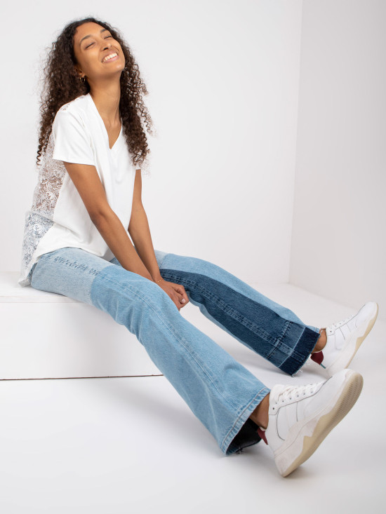 Elegante Bluse mit V-Ausschnitt