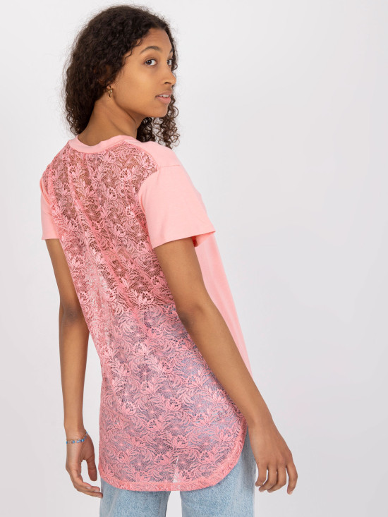 Stylische Bluse mit V-Ausschnitt in Hellrosa