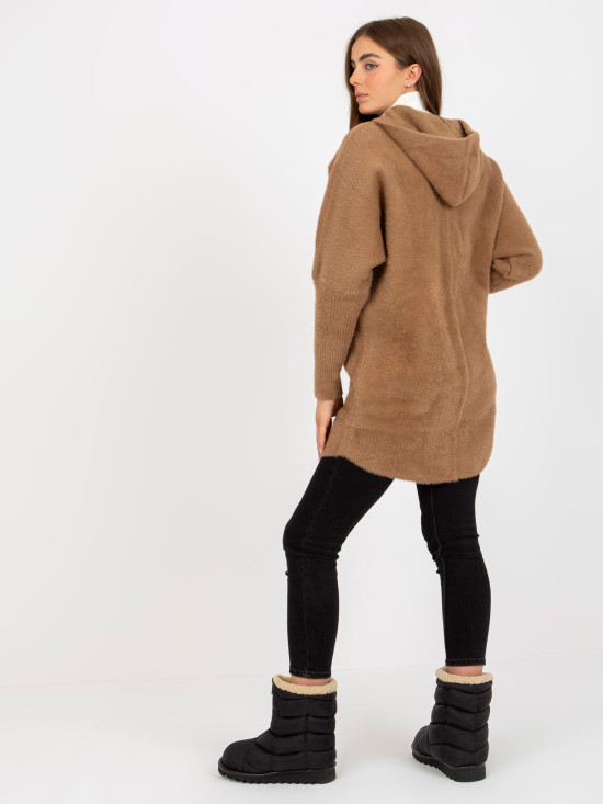 Helle braune Damen-Alpakawolljacke Carolyn
