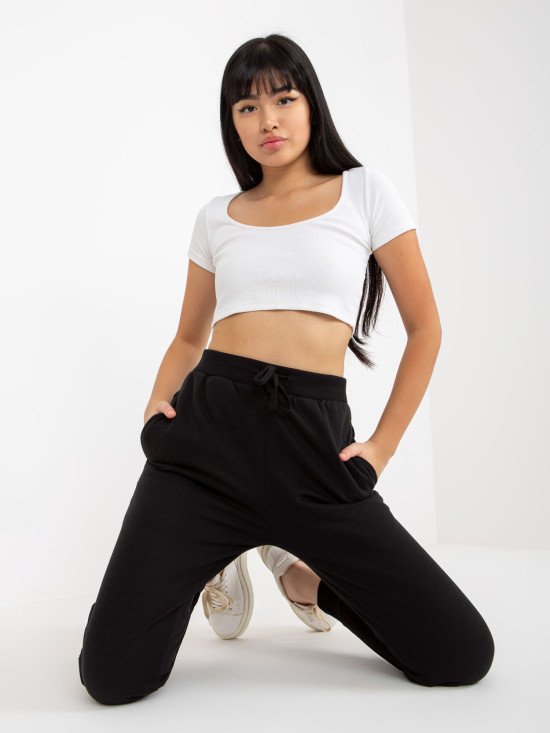 Schwarze gefütterte Jogginghose mit Bindung MAYFLIES