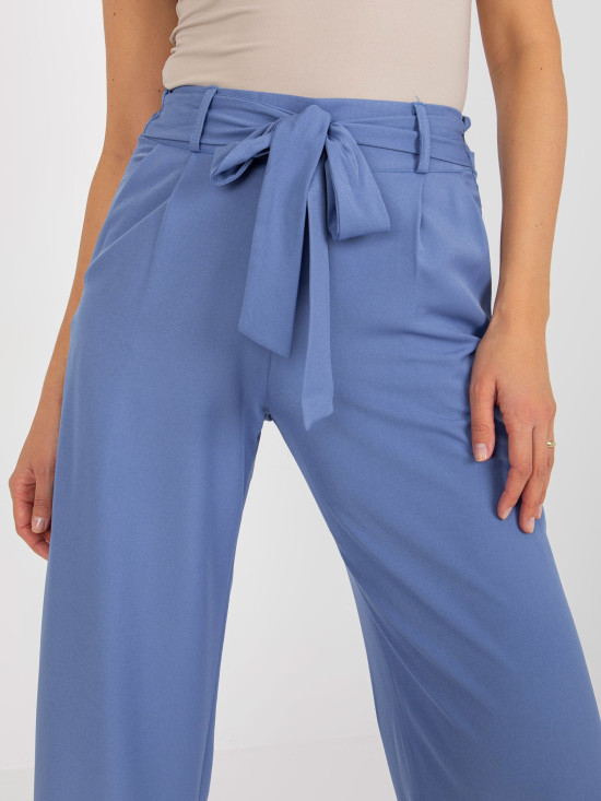 Dunkelblaue Material Culottes mit Bindung
