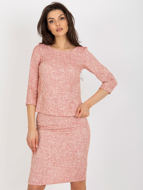 Elegante rote Bluse mit 3/4-Ärmeln