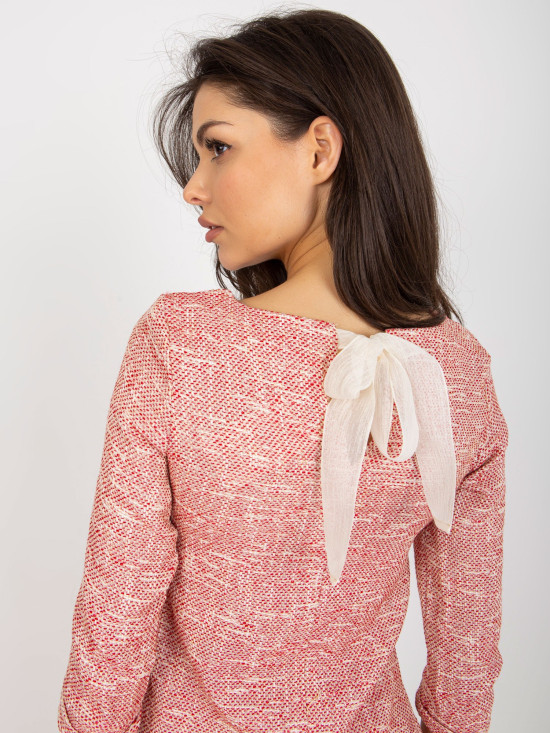 Elegante rote Bluse mit 3/4-Ärmeln