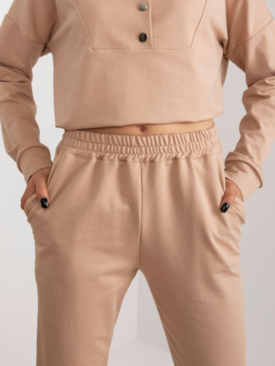 Brauner Casual-Set mit Sweatshirt