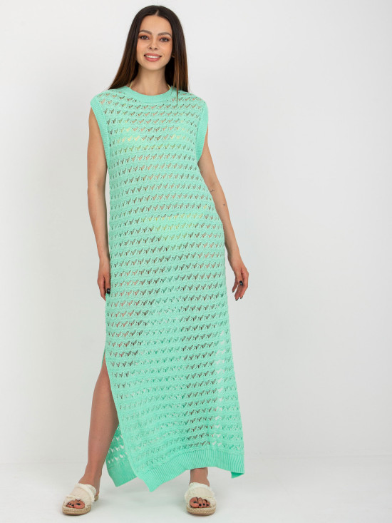 Maxi Strickkleid in Mintgrün