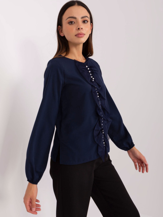 Elegante Damenbluse mit Perlen