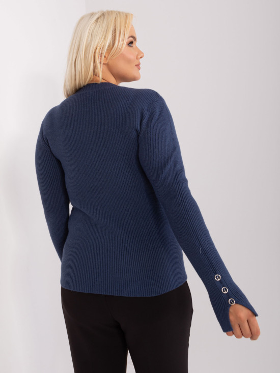 Granatfarbener Plus-Size-Pullover aus Viskose