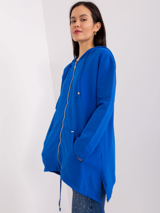 Dunkelblaue Kapuzenjacke