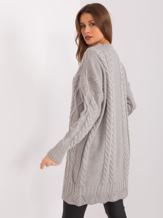 Stilvolles graues Midi-Kleid