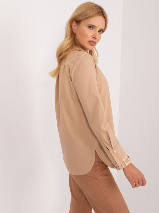 Klassische Bluse in Beige