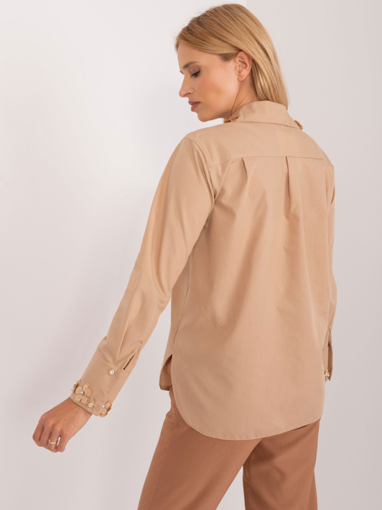 Klassische Bluse in Beige