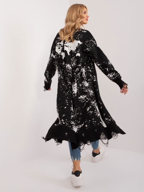 Stylischer schwarzer Cardigan mit langen Ärmeln