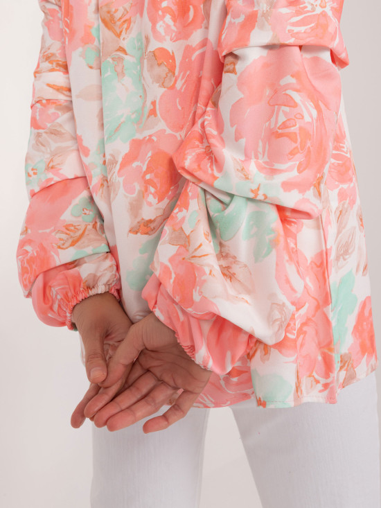 Blumenbluse mit langen Ärmeln