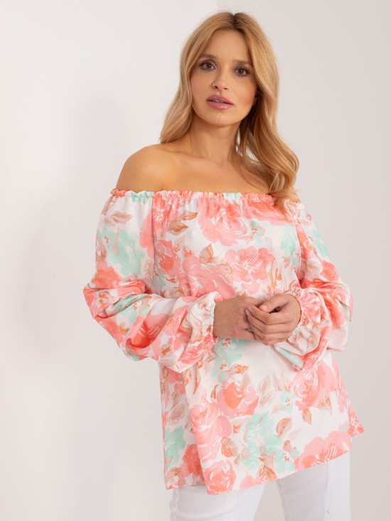 Blumenbluse mit langen Ärmeln