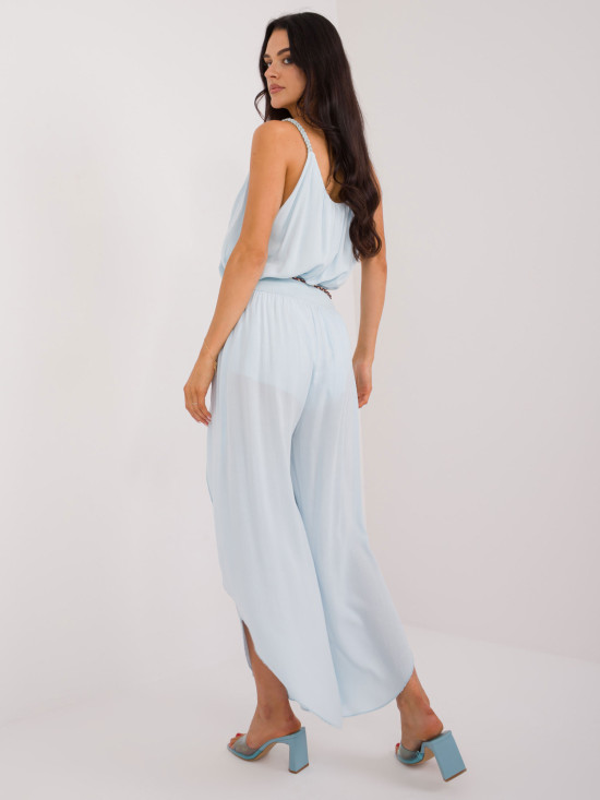 Stylische blaue Hose mit hohem Bund