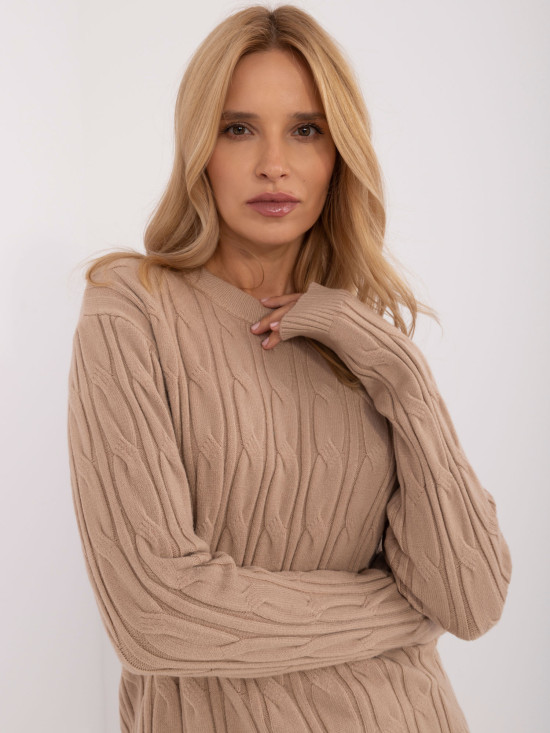 Bequemer Pullover in Camel-Farbe